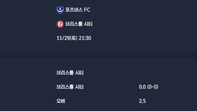 2025-11-29 [The Championship] 포츠머스 FC VS 브리스틀 시티 분석