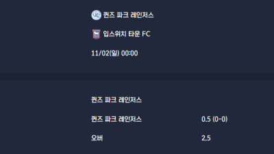 2025-11-02 [The Championship] 퀸즈 파크 레인저스 VS 입스위치 타운 FC 분석