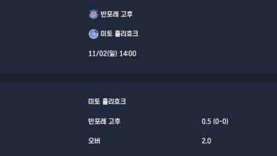 2025-11-02 [J-League Division 2] 반포레 고후 VS 미토 홀리호크 분석