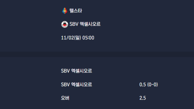 2025-11-02 [Eredivisie] 텔스타 VS SBV 엑셀시오르 분석