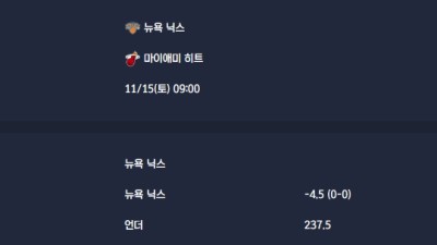 2025-11-15 [NBA] 뉴욕 닉스 VS 마이애미 히트 분석