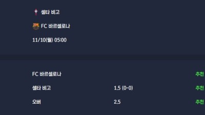 2025-11-10 [LaLiga] 셀타 비고 VS FC 바르셀로나 분석