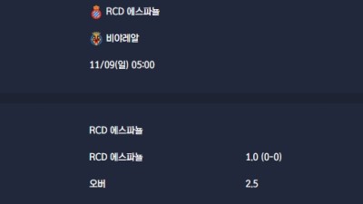 2025-11-09 [LaLiga] RCD 에스파뇰 VS 비야레알 분석