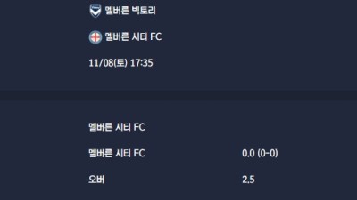 2025-11-08 [A-League] 멜버른 빅토리 VS 멜버른 시티 FC 분석