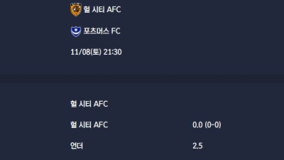 2025-11-08 [The Championship] 헐 시티 AFC VS 포츠머스 FC 분석