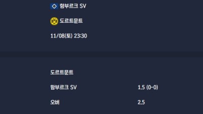 2025-11-08 [Bundesliga] 함부르크 SV VS 도르트문트 분석