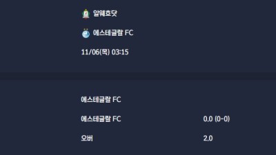 2025-11-06 [AFC Champions League Two] 알웨흐닷 VS 에스테글랄 FC 분석