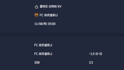 2025-11-06 [UEFA Champions League] 클뤼프 브뤼허 KV VS FC 바르셀로나 분석