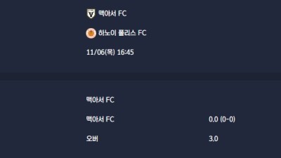 2025-11-06 [AFC Champions League Two] 맥아서 FC VS 하노이 폴리스 FC 분석