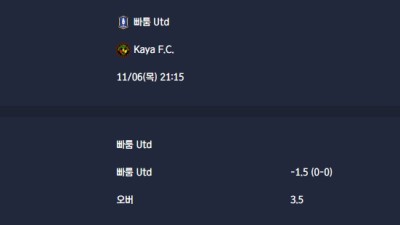 2025-11-06 [AFC Champions League Two] 빠툼 Utd VS Kaya F.C. 분석