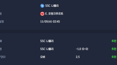 2025-11-05 [UEFA Champions League] SSC 나폴리 VS E. 프랑크푸르트 분석