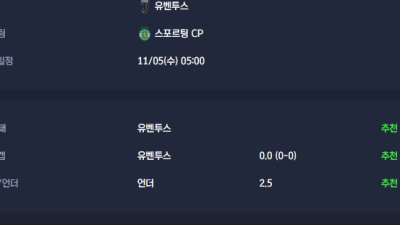2025-11-05 [UEFA Champions League] 유벤투스 VS 스포르팅 CP 분석