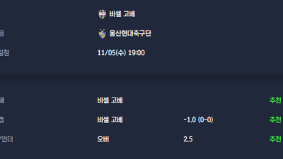 2025-11-05 [AFC Champions League Elite] 비셀 고베 VS 울산현대축구단 분석
