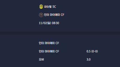 2025-11-02 [Major League Soccer] 내슈빌 SC VS 인터 마이애미 CF 분석
