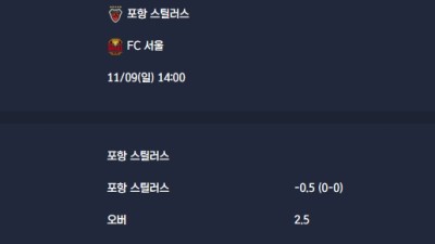 2025-11-09 [K League Classic] 포항 스틸러스 VS FC 서울 분석