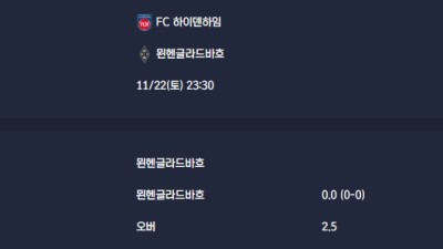 2025-11-22 [Bundesliga] FC 하이덴하임 VS 묀헨글라드바흐 분석