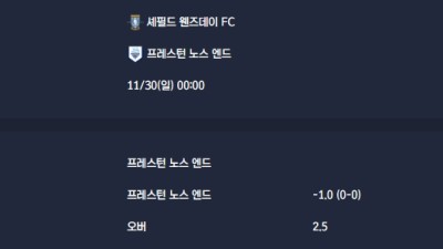2025-11-30 [The Championship] 셰필드 웬즈데이 FC VS 프레스턴 노스 엔드 분석