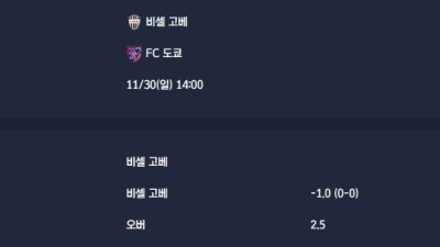 2025-11-30 [J1 League] 비셀 고베 VS FC 도쿄 분석