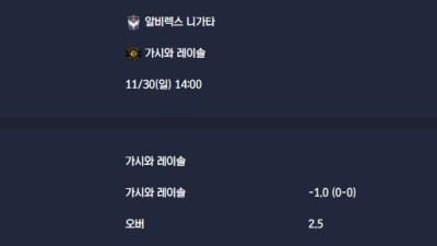 2025-11-30 [J1 League] 알비렉스 니가타 VS 가시와 레이솔 분석