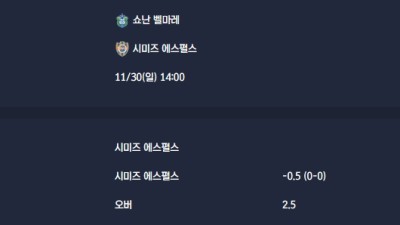 2025-11-30 [J1 League] 쇼난 벨마레 VS 시미즈 에스펄스 분석