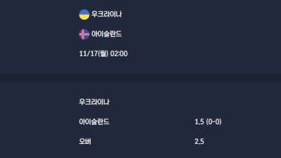2025-11-17 [World Cup 2026 Qualification Europe] 우크라이나 VS 아이슬란드 분석