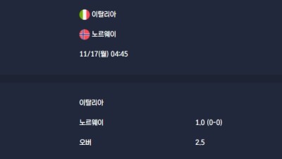 2025-11-17 [World Cup 2026 Qualification Europe] 이탈리아 VS 노르웨이 분석