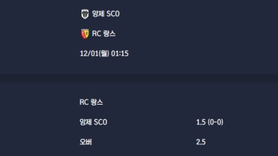2025-12-01 [Ligue 1] 앙제 SCO VS RC 랑스 분석