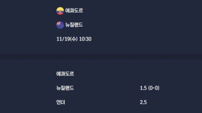 2025-11-19 [Friendlies National Teams] 에콰도르 VS 뉴질랜드 분석