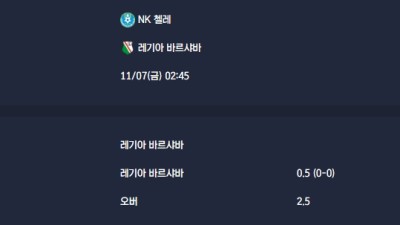 2025-11-07 [UEFA Conference League] NK 첼레 VS 레기아 바르샤바 분석