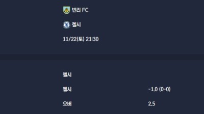 2025-11-22 [Premier League] 번리 FC VS 첼시 분석