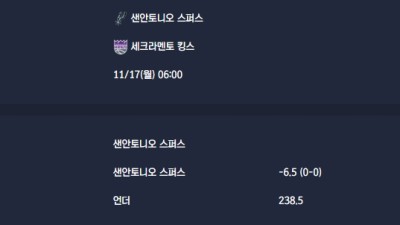 2025-11-17 [NBA] 샌안토니오 스퍼스 VS 세크라멘토 킹스 분석