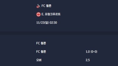 2025-11-23 [Bundesliga] FC 쾰른 VS E. 프랑크푸르트 분석