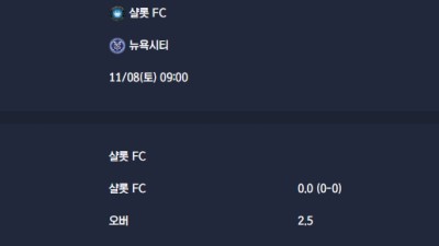 2025-11-08 [Major League Soccer] 샬롯 FC VS 뉴욕시티 분석