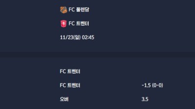 2025-11-23 [Eredivisie] FC 폴렌담 VS FC 트벤터 분석