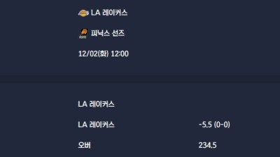 2025-12-02 [NBA] LA 레이커스 VS 피닉스 선즈 분석