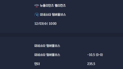 2025-12-03 [NBA] 뉴올리언즈 펠리컨즈 VS 미네소타 팀버울브스 분석