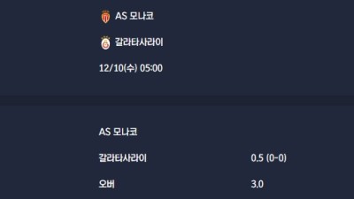 2025-12-10 [UEFA Champions League] AS 모나코 VS 갈라타사라이 분석