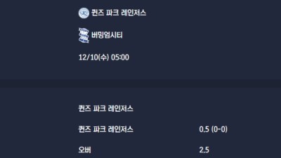2025-12-10 [The Championship] 퀸즈 파크 레인저스 VS 버밍엄시티 분석