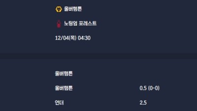 2025-12-04 [Premier League] 울버햄튼 VS 노팅엄 포레스트 분석