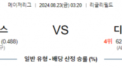 8월23일 03:20 MLB 시카고컵스 디트로이트 해외야구분석 스포츠분석