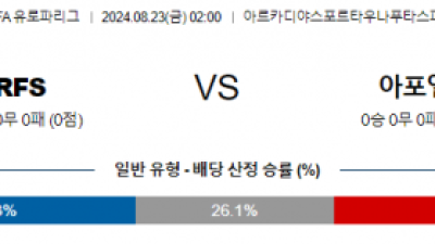 8월23일 UEFA 유로파리그 RFS 아포엘 해외축구분석 스포츠분석