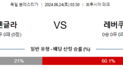 8월24일 분데스리가 묀헨글라트바흐 레버쿠젠 해외축구분석 스포츠분석