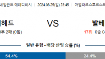 8월25일 에레디비시 고어헤드 발바이크 해외축구분석 스포츠분석