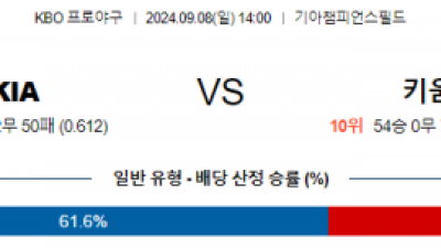 9월 8일 14:00 KBO KIA 키움 한일야구분석 스포츠분석