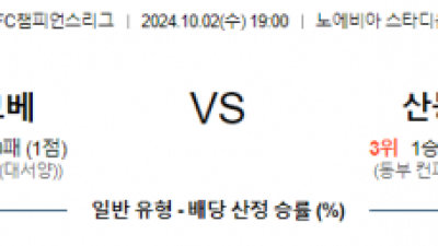 10월2일 아시아 챔피언스 비셀 고베 산둥 타이산 아시아축구분석 스포츠분석