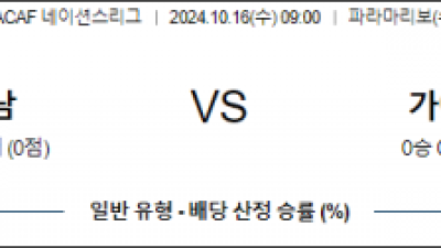 10월16일 CON 네이션스리그 수리남 가이아나 해외축구분석 스포츠분석