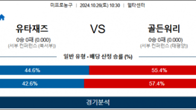 10월 26일 NBA 유타 골든스테이트 미국프로농구분석 스포츠분석