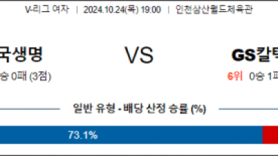 10월24일 V리그(여) 흥국생명 GS칼텍스 국내배구분석 스포츠분석