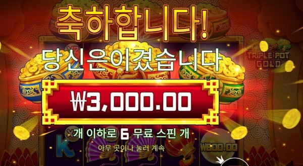 트리플 팟 골드 3천원