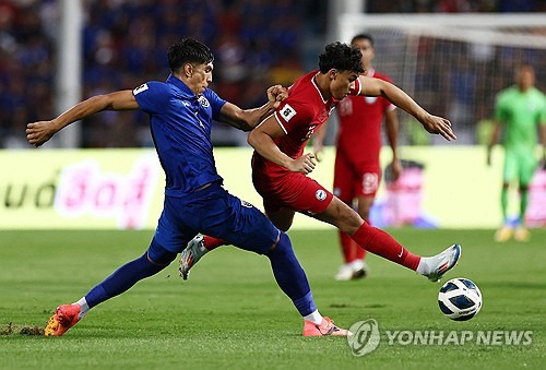 '중국 싱글벙글' 태국, 3차 예선 진출 실패...싱가포르에 3-1 승→승자승으로 탈락 [WC 예선 리뷰]